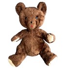 Vintage Eden Teddy Bear Dark Brown Sitting Plush Stuffed Animal 17    Velour Paws
