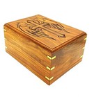 Wooden Urn For Human Ashes   Cross With Angel Wings Urns Handcrafted Funeral Urn