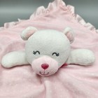Carters Pink White Bear Baby Security Blanket Lovey Daddys Princess Rattle Plush