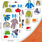 32 Pcs Dresser Labels For Kids Drawer Clothing Stickers 4 Sheets Wardrobe Sticke
