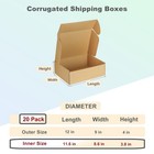 Mebrudy 12x9x4 Inches Shipping Boxes Pack Of 20    20 Pack  Brown 