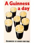 Vintage A Guinness A Day Drinks Poster
