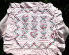 4 Nwot Judi Boisson   x s   O s hearts  Pink Ruffled Throw Pillow Cases  1996  