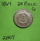 1864 Large Motto Two Cent 2c Piece G Good Us Coin