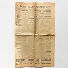 Antique 1899 Phillipine Spanish War Island Of Negros Newspaper Fort Wayne Texas