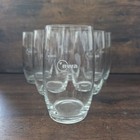 6 Northwest Airlines Nwa First Class Water Wine Glasses Nwa White Logo    hiball   