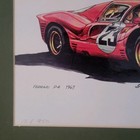 Ferrari P4 1967 Bandini   Amon  89 Print Signed     13 950 By Artist Tom Bucher 