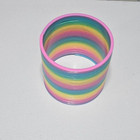 Rainbow Multi-colored Large Plastic Slinky Great Condition 6   x6    Used But Clean