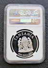 2015 Tanzania Black Rhinoceros Big 5 High Relief 1oz  0 999 Silver Ngc Lvb7 69