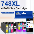 748xl High Capacity Ink Cartridges 4pack Works With Workforce Wf-6530 Printer