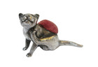 Vintage Cat Pin Cushion Sterling Silver