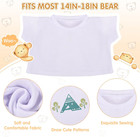 6 Pcs Bear Clothes Basic Tee Shirt Classic Stuffed Animal T Shirt Plush Bear Cre