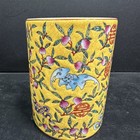 4 7  Nice Chinese Collectable Art Famille Rose Porcelain Bat Brush Pot