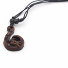 Scddboy Hawaiian Maori Fish Hook Pendant 1 96 Inches X 1 18 Inches  Brown