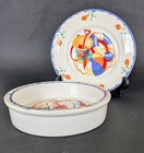 Tiffany   Co Seashore Plate And Bowl Ceramic Beach Kidschildren Baby 2 Piece Set