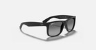 Ray-ban Justin Rb4165 622 2v Polarized Sunglasses Matte Black Grey Lens 54mm 