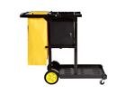 Amazoncommercial Janitorial Cart With Key-locking Cabinet  Black