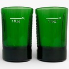 2 Green J  germeister Shot Glasses Free Same Day Shipping