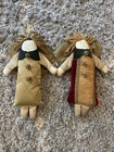 Set Of Two Woof And Poof Angels  The Beige One Is 1999 Christmas Decor