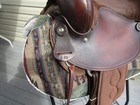 14    Qh Bar Big Horn  104 Brown Leather   Cordura Western Barrel trail Saddle