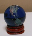 Earth Globe Marble 35mm-recycled Glass-navigational Space Earth With Stand   Bag