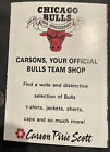 Chicago Bulls 1990-91 Nba Pocket Schedule Carson Pirie Scott Version