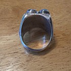 Vintage Carlos Carlos Diaz  925 Silver Blue Turquoise Cluster Ring Size 9 5 Band
