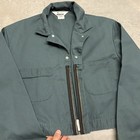 Vintage 70s Sears Roebucks Cropped Work Jacket Green Workwear Boxy Fit Size L