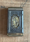 Antique Late 1800s Early 1900s Brass Art Nouveau Match Safe Vesta Case W striker