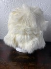 Vintage White Cream Ivory Rabbit Real Fur Hat