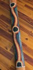 Wood Didgeridoo Brown multicolor Painted Aboriginal-style Art Design  39 Inches