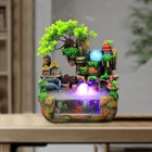 Indoor Led Water Fountain With Mist     Resin Rockery Waterfall For Home D  cor