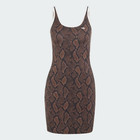 Adidas Originals Women s Snake  Print Trefoil Mini-dress With 3-stripes Kx1891