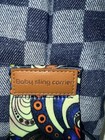 Adjustable Buckle Baby Sling Carrier Blue Checkered Cotton For Infant Toddler