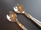 Georg Jensen Acorn Sterling Flatware Large Salad Serving Set Fork Spoon-9 3 8   
