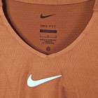 Nike Court Dri Fit Adv Slim Fit Mens Size Large Tennis Shirt Orange Short Sleeve