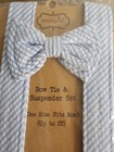 Mud Pie Baby toddler Boy Chambray Bow Tie Suspender Set  one Size  Up To 5t New