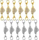 Pack Of 12 Gold And Silver Color Magnetic Lobster Clasps For Jewelry  Strong Mag
