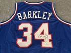 Charles Barkley Signed Nba Philadelphia 76ers Custom Jersey Coa Auto Very Nice