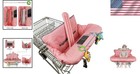 2-in-1 Baby Shopping Cart   High Chair Cover With Removable Cushion  Pink Dots