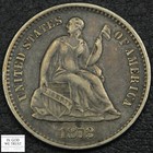 1872 S Mintmark Above Bow Seated Liberty Silver Half Dime H10c