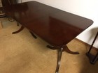 1950 s   Antique Duncan Phyfe Dining Table   4 Chairs  Cherry Wood  W one Leaf