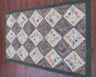 Antique  Hand Made 100  Wool Hooked Rug  44  X 28 