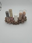 Vtg Gold Filigree Lipstick Holder 8 Slot  Victorian Hollywood Regency Vanity