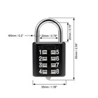 1pcs 8-digit Push Button Lock Black