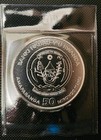 2017 Rwanda 1 Oz  999 Fine Silver Lunar Year Of The Rooster Bu