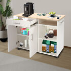 Island Side Table Kitchen Cart Rolling Kitchen Free Standing Trolley W drawer
