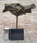 S dali Solid Bronze Sculpture  Abstract Art Deco Marble Base Figurine Artwork