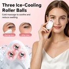 Touch Activated Vibration Roller Massager For Face   Eyes 3 Balls Ultra Light