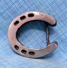 Cowboys Steel Horseshoe Belt Buckle Artisan Handcrafted Cowgirl Vtg 80s   nox130